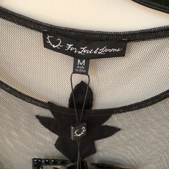 FOR LOVE AND LEMONS VIENNA BLACK DRESS MEDIUM - Picture 12 of 16